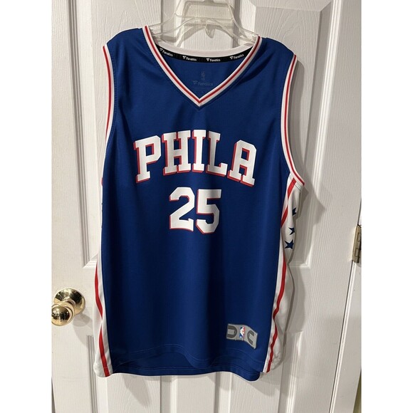 Philadelphia 76ers Mens Large Fanatics Ben Simmons Fast Break NBA Jersey Blue - Picture 10 of 10